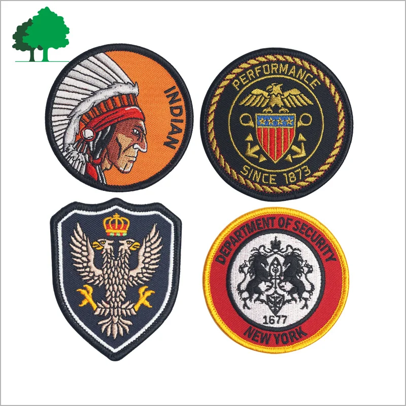 No Minimum Custom Embroidered Patches Heat Seal Western Machine Embroidery Patches