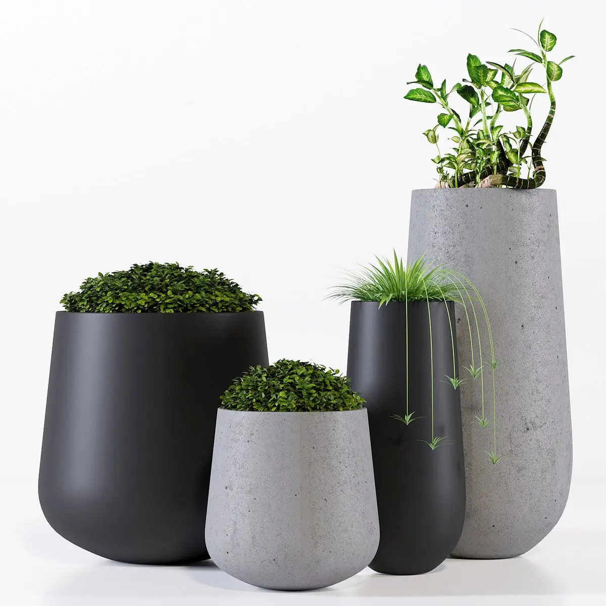 Flower Pots Home Indoor Decor Planter Garden Pots Outdoor Fiberglass Plant Pots Planter Nordic Big Size Carton CLASSIC Cylinder