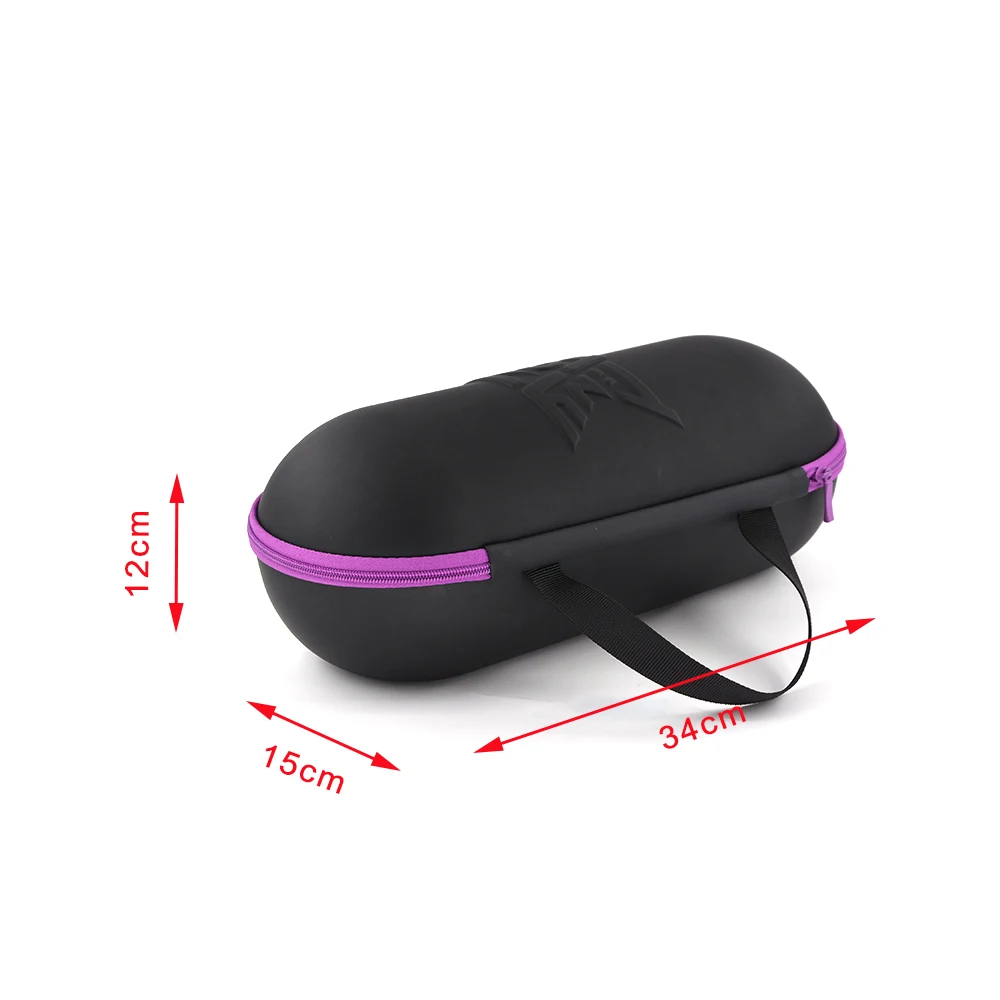 Embossed Logo Portable Microphone Carry Box Custom Logo Black Electronic Mic Storage Box