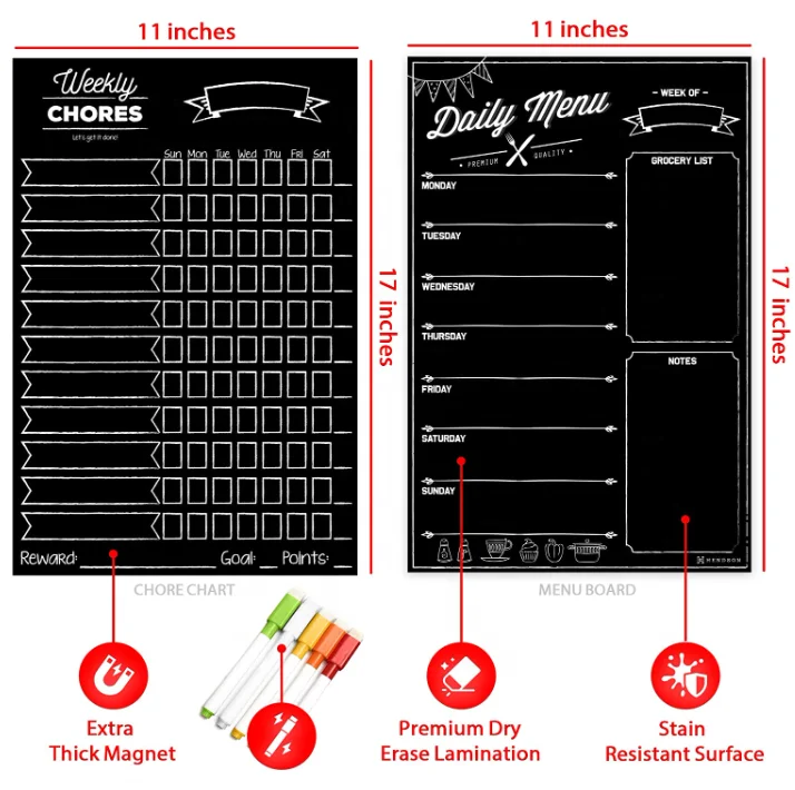 magnetic dry erase calendar for fridge