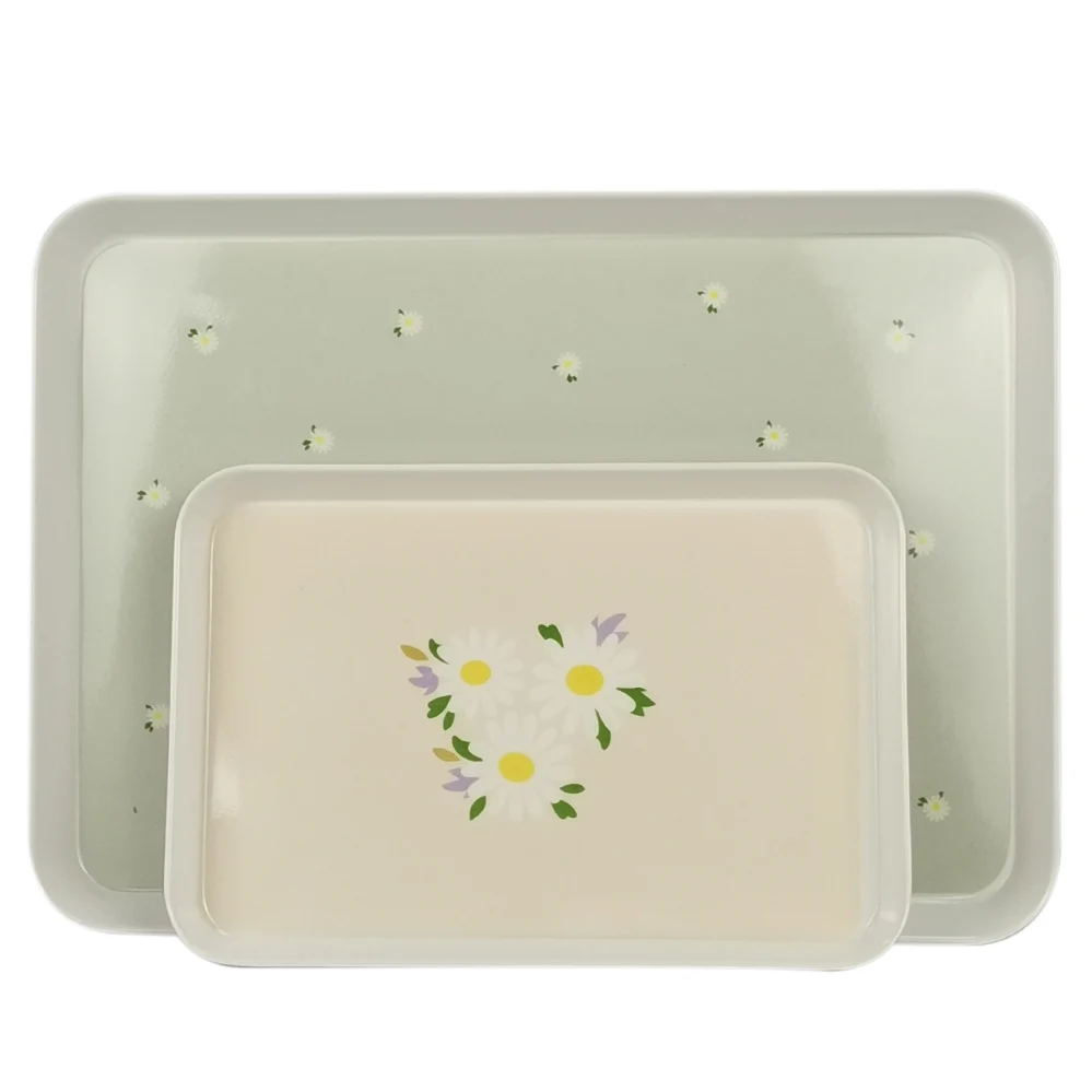 Korean-style rectangular melamine plastic tabletop and desk dinner tray