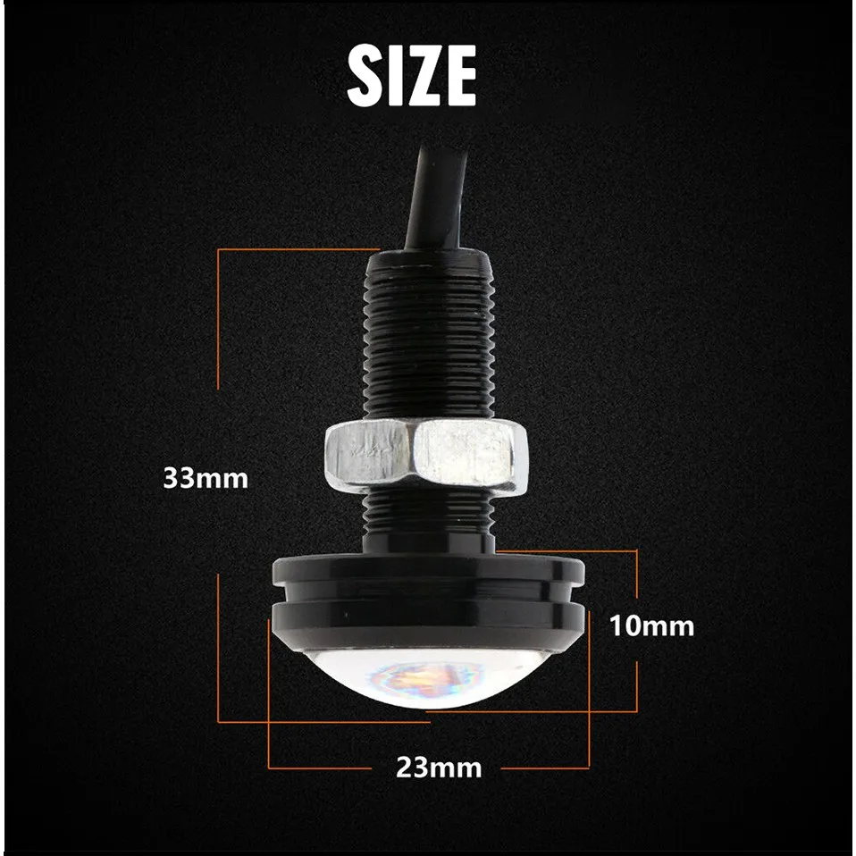 motorcycle turn signal LED Eagle Eye 12V Car Auto DRL Daytime Running Tail Backup Light Lamp