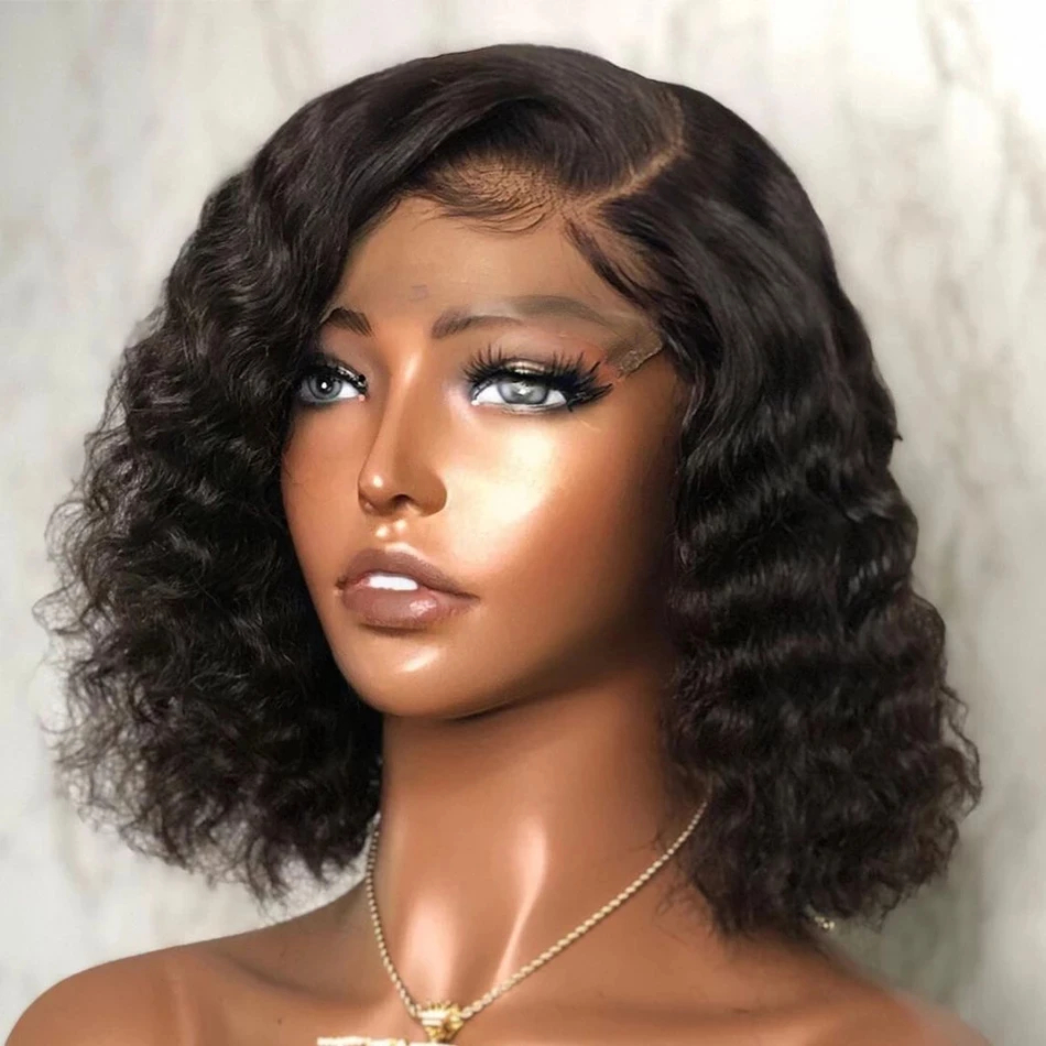 Loose Curly Wave Black Short Bob Wig suitable for black women Synthetic Hair Wigs short synthetic hair wigs
