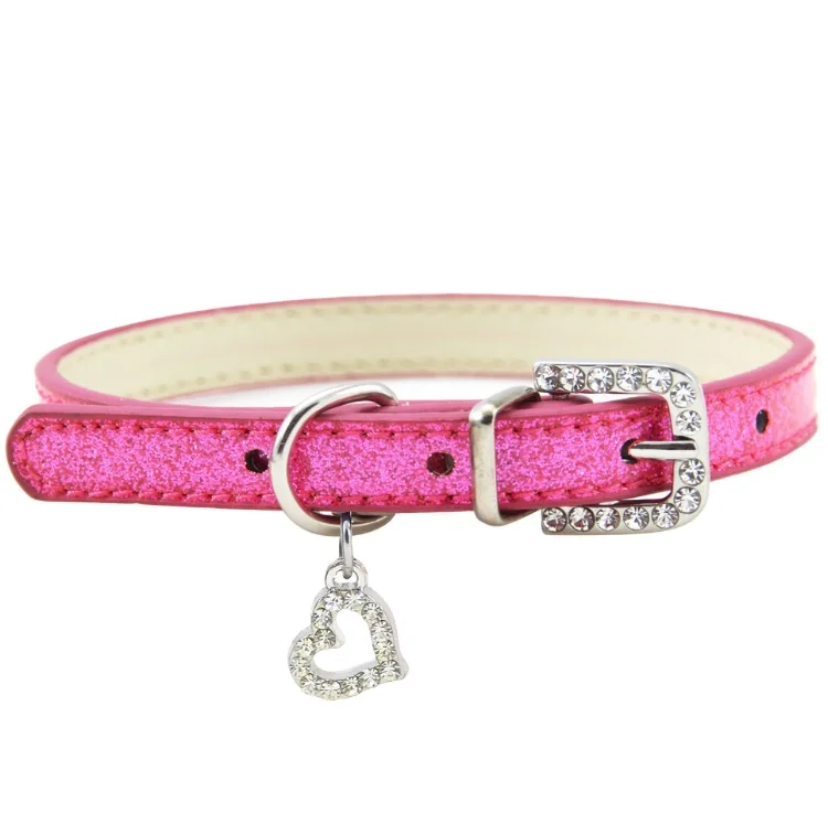 
Peach Heart Pendant New Style Can Wear 1.0cm Letter Personalized Pet Collar Pet Supplies Dog Collar 