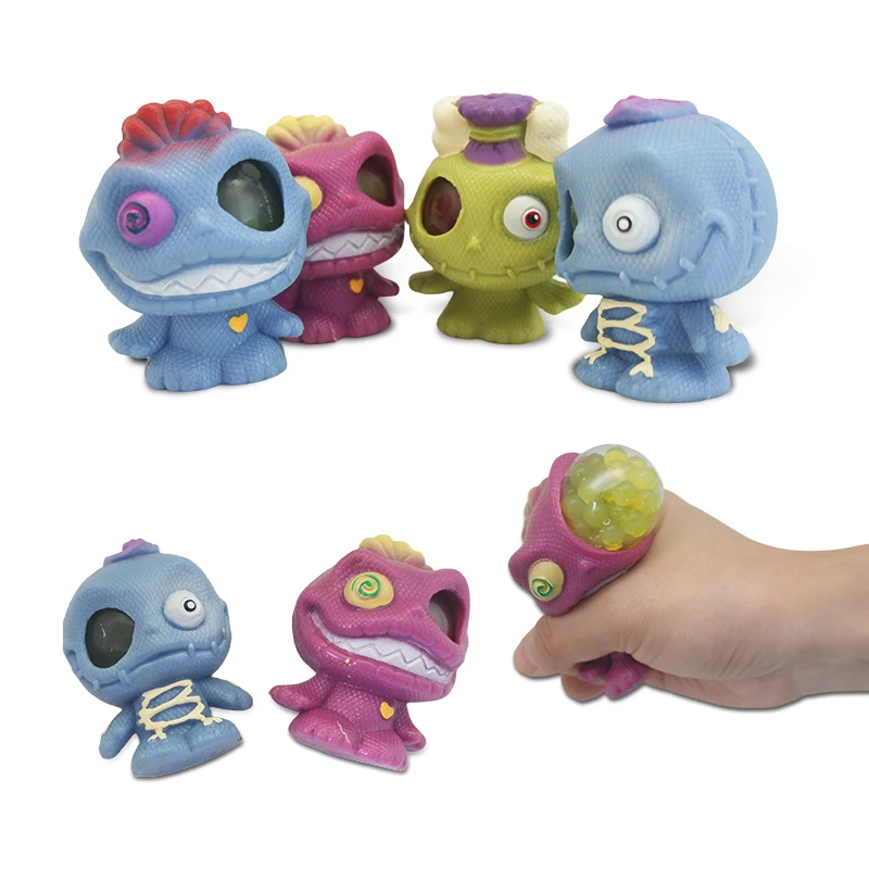 Decompression Voodoo Doll Toy Soft TPR Eyes Out Prank Toy Halloween Popular Gift Funny Toy Filled with Beads Ball