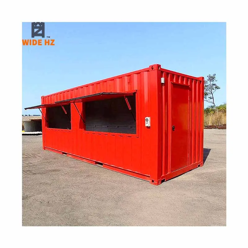 
20ft Ticket office shipping container shop bar cafe restaurant prefab modular portable Kiosk & Ticket Booths for Sale 