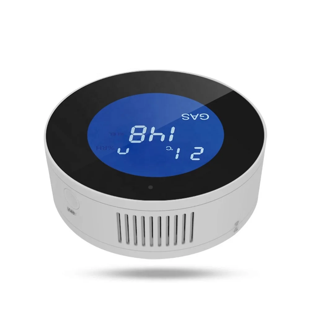 Tuya WiFi 2.4G Smart Home Security Alarm Domestic LPG Natural Gas Detector with Sound and Voice Warning