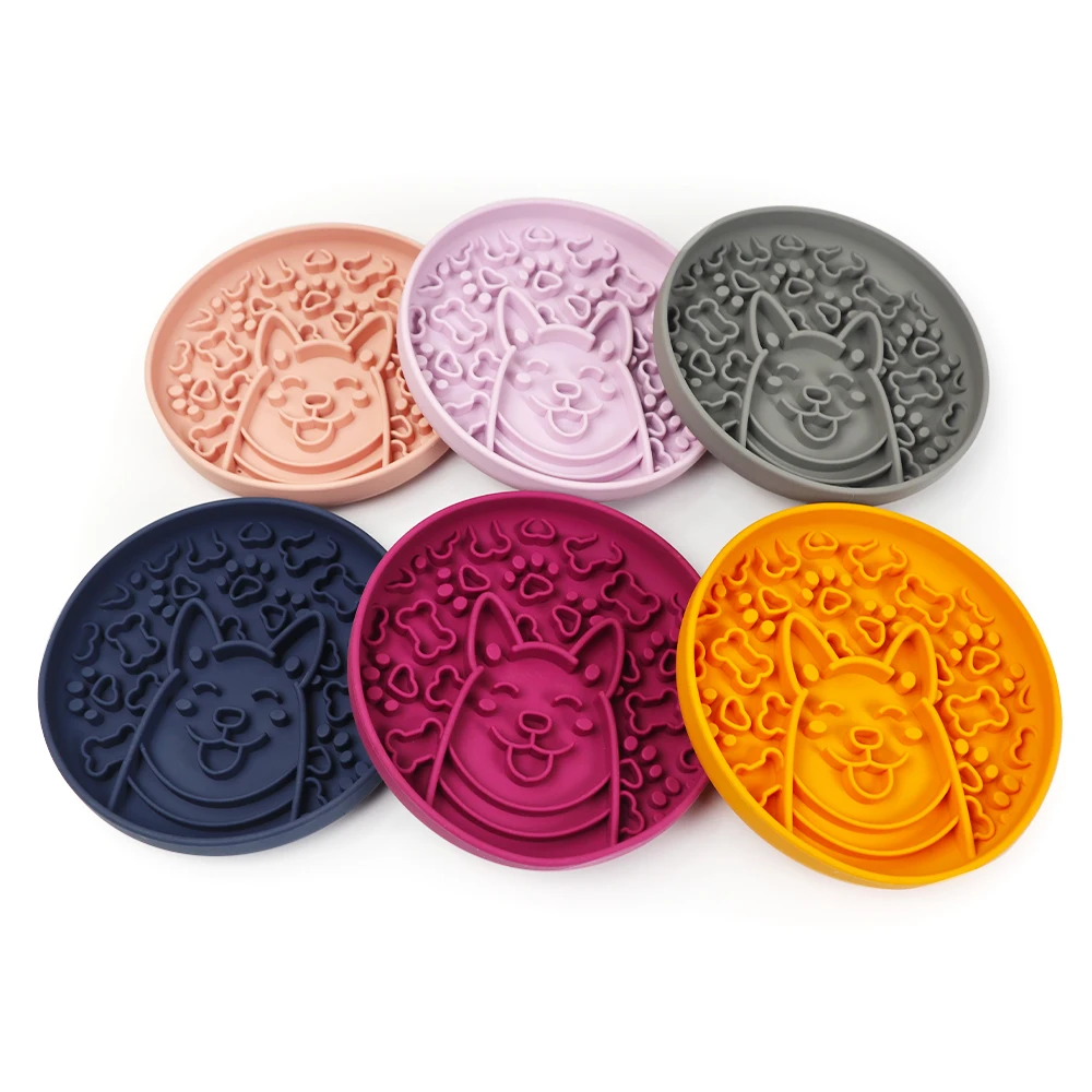 New Design Portable Pet Feeding Food Slow Feeder Bowl Anti Splash Dog Bowl Silicone Pet Bowl