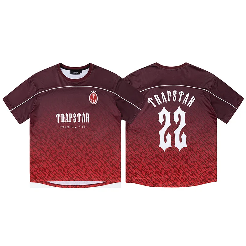 2024 Летние оригинальные футболки Trapstar Высококачественная вышитая 2 0 синель расшифрованный набор мужские и женские рубашки шорты