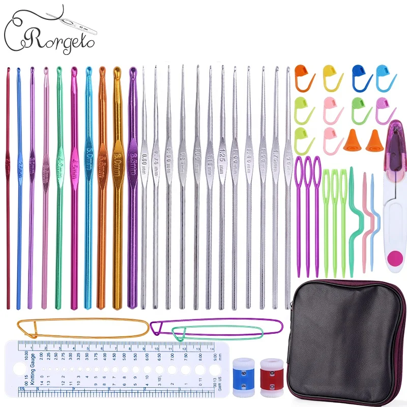 
Hot Selling Professional Knitting Needle Tools Crochet Accessories Knitting Needles Case Crochet Hooks Set 
