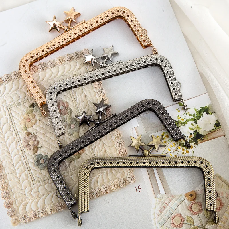 Factory 8.5/10.5 cm Bronze Silver Curved Metal Purse Frame Handmade DIY Hardware Bag Accessories