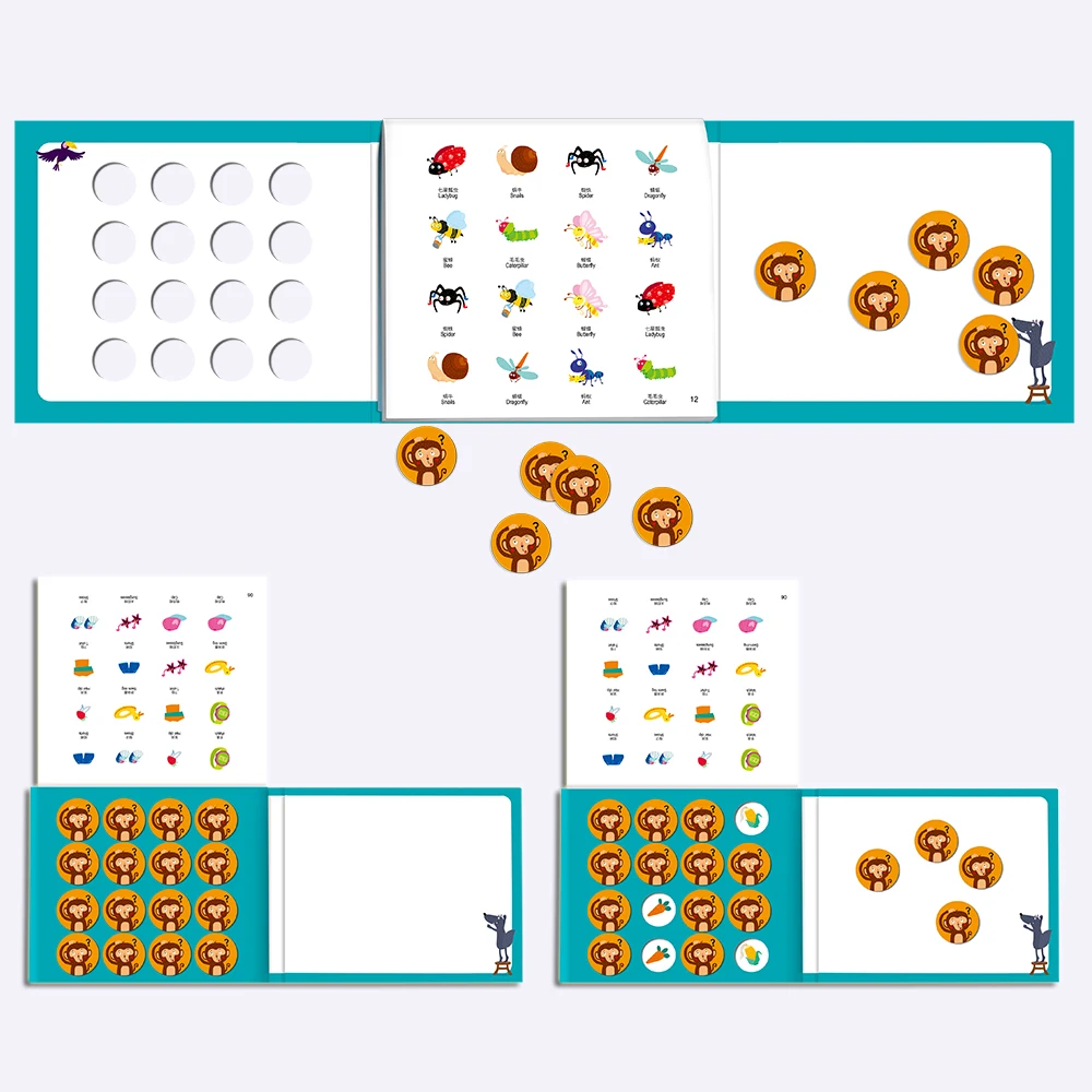 2021 Hot Selling Montessori memory Training game to teach toddlers to learn toy puzzles