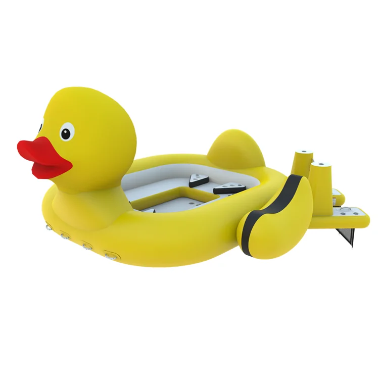 New water leisure Inflatable island adults water towable inflatable duck boat