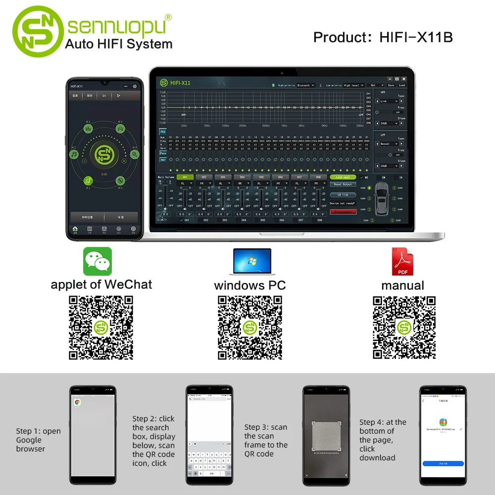 Sennuopu Popular Car DSP Amplifier 4 Channel Amplifier With 8 Channel DSP Audio Pro AmplifierS