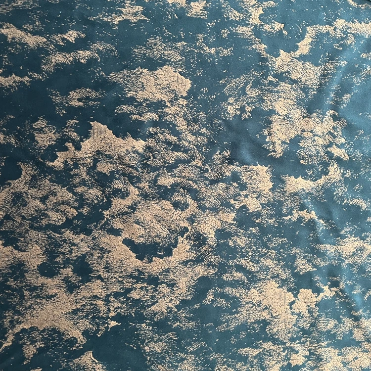 Golden foiled taped holland velvet curtain fabric 280cm width 100% polyester knitted heavy curtain fabric home textile