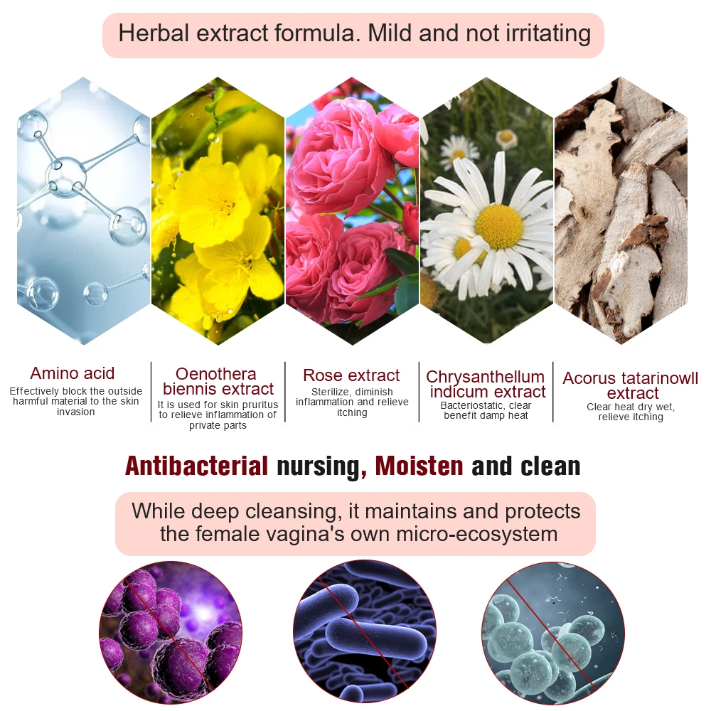 OEM ODM Rose Yoni Wash Feminine Hygiene Care Cleansing Mousse PH Balanced Vagina Cleanser Female Intimate Deodorant Foam Cleaner