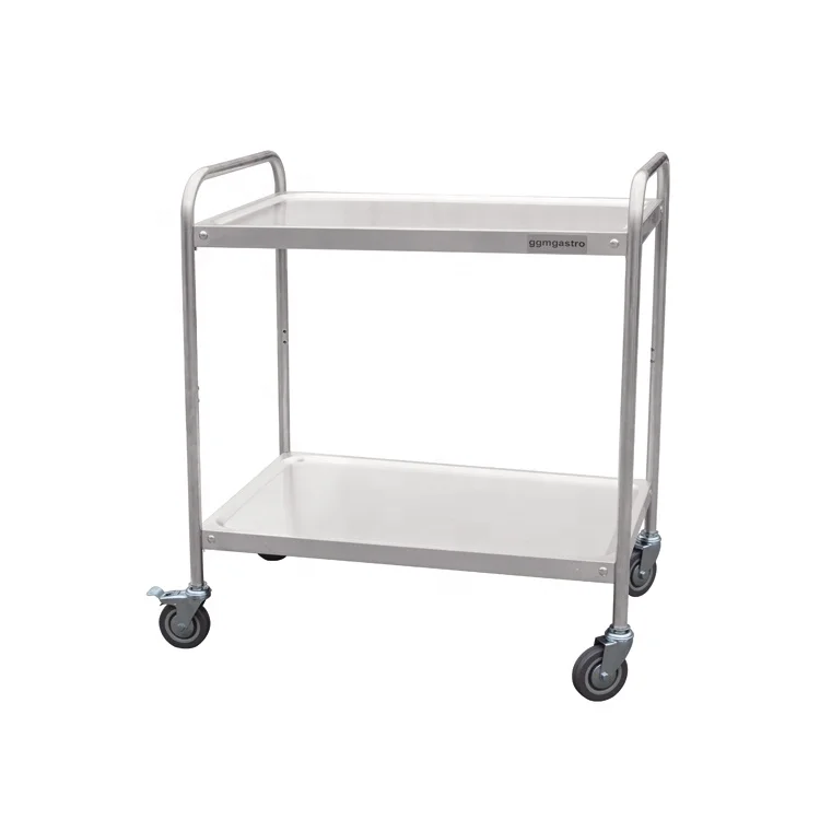 
KITCHEN TROLLEY Double layer trolley Stainless Steel Food Service Cart With Wheels food trolley 