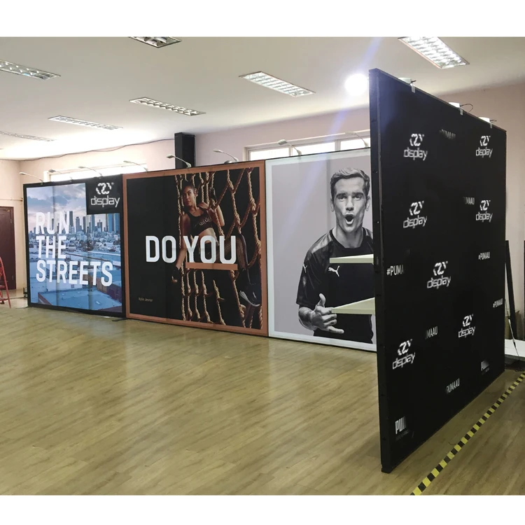Re-usable 3x9 m 10x30 Modular Aluminum frame Exhibition trade show booth with print