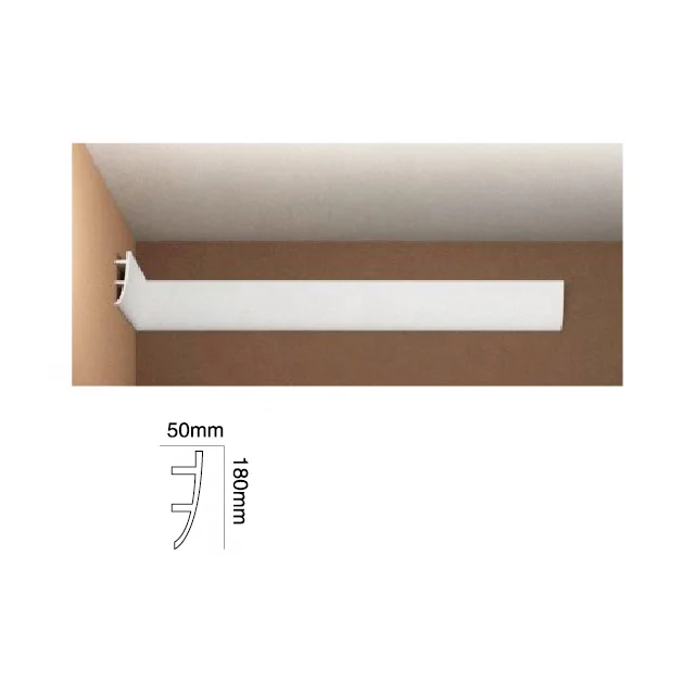 HG-9638 New Design Modern Polyurethane Cove LED Trough PU Cornice Mold Crown Moulding LED Ceiling