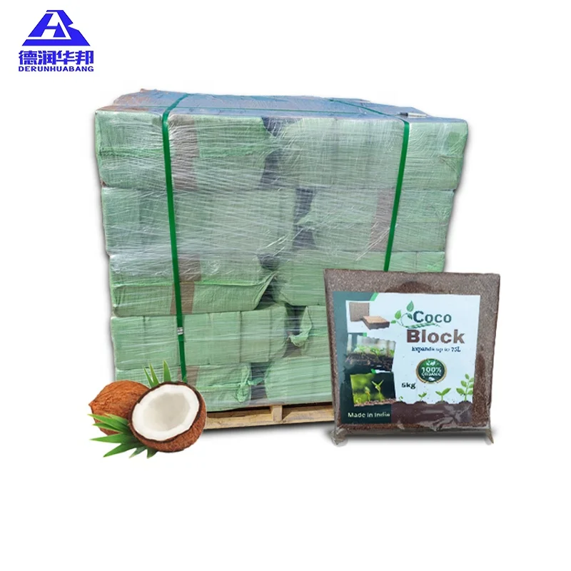 Bulk coconut bricks coir fiber powder block coconut plant planting roots soilless cultivation Wholesale price