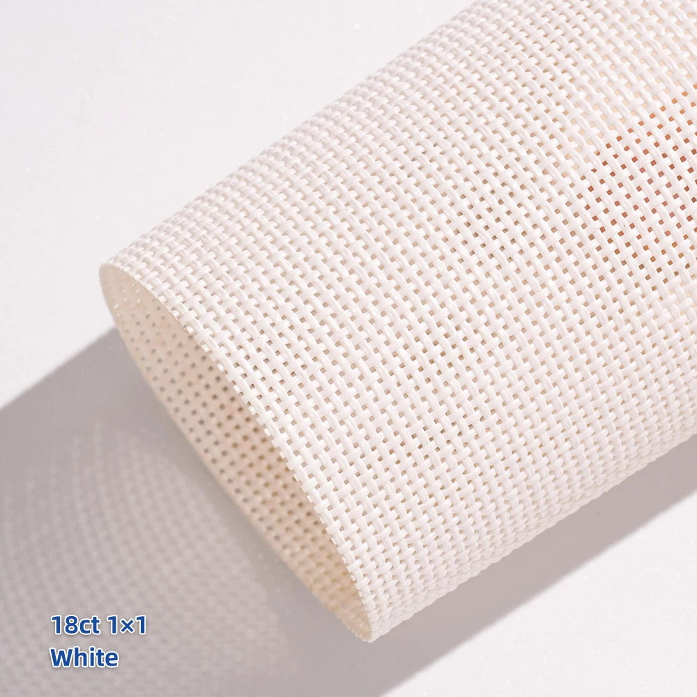 Plastic Single stranded cross stitch fabric 14/18CT handmade embroidery fabric difference colors green and white