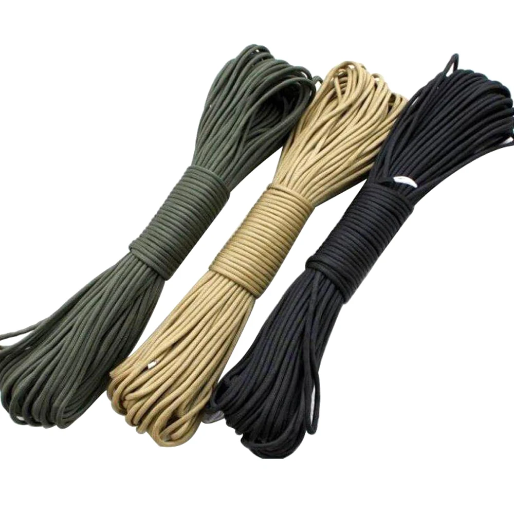 100FT/Pack Stock Outdoor Camping Survival Emergency 4mm Type III 7 Strand Core Paracord  Cord Lanyard Rope