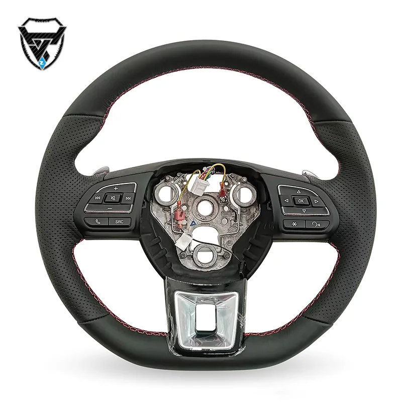 Custom black leather semi perforated modified steering wheel suitable for MG MG7 MG5 MG4 EV ZC-MJ-P1