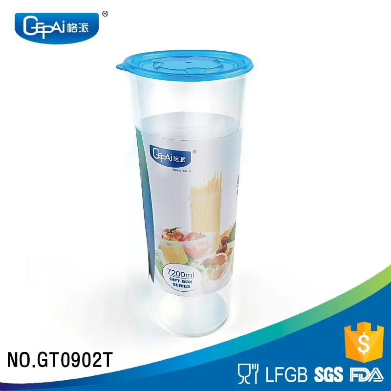 wholesale Small BPA-Free PP Plastic Cylinder-Shaped Food Packaging Microwavable Lid Pasta Jar Bucket Storage Modern Design Lock