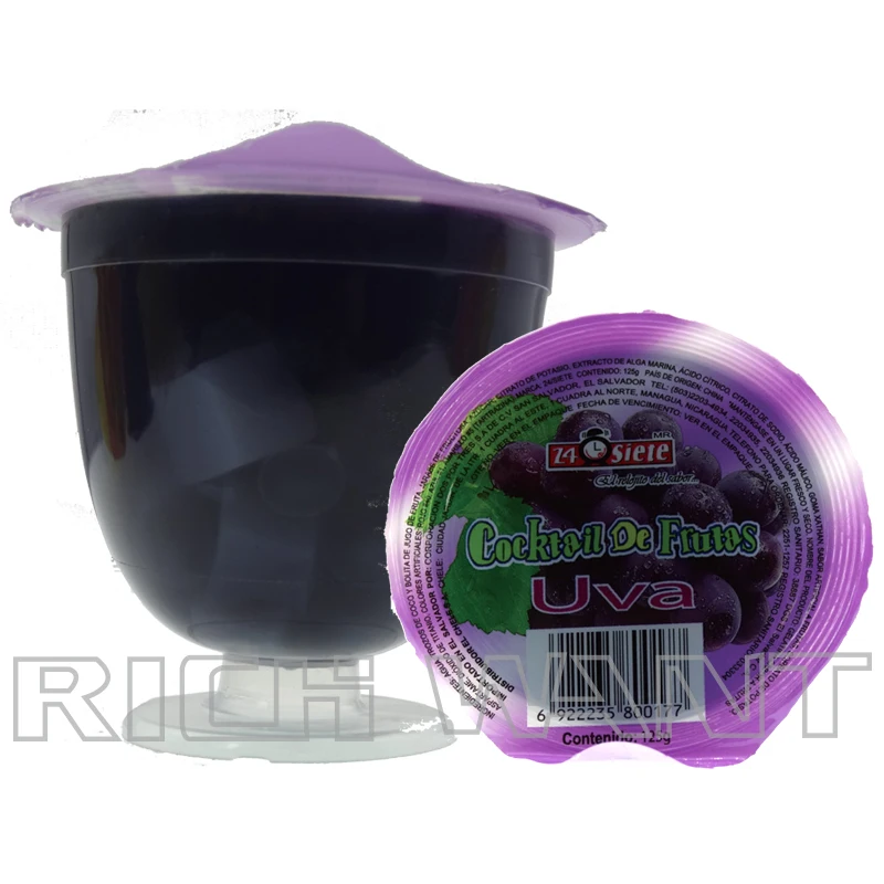 
125g COCONUT JELLY with POPPING BOBA gelatina Fruit Flavor Jelly Cup in Goblet Cup-bulk packing 