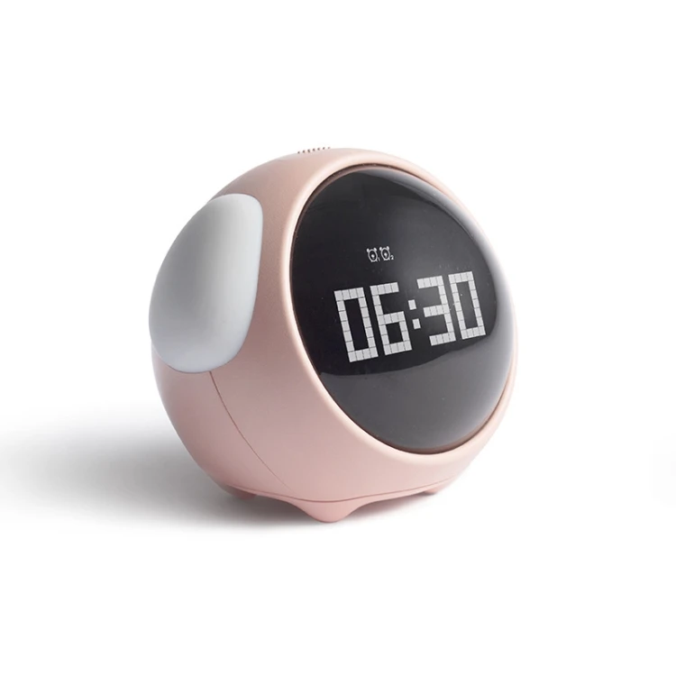 Розовый мультяшный Cmart будильник для детей спальня прикроватная Светодиодная лампа зарядка электронные цифровые часы
