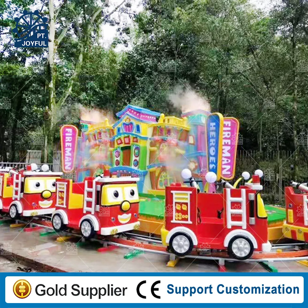 Kids Amusement Ride Fire Truck Mini Shuttle Convoy Train Ride For Sale