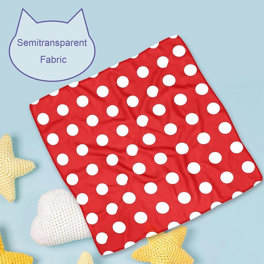Qiqu Pet supplies New DesignerDog Bandanas Triangle Pet Scarf Thin Chiffon Fabric Bandanas for dogs Polka Dot Modern Vintage