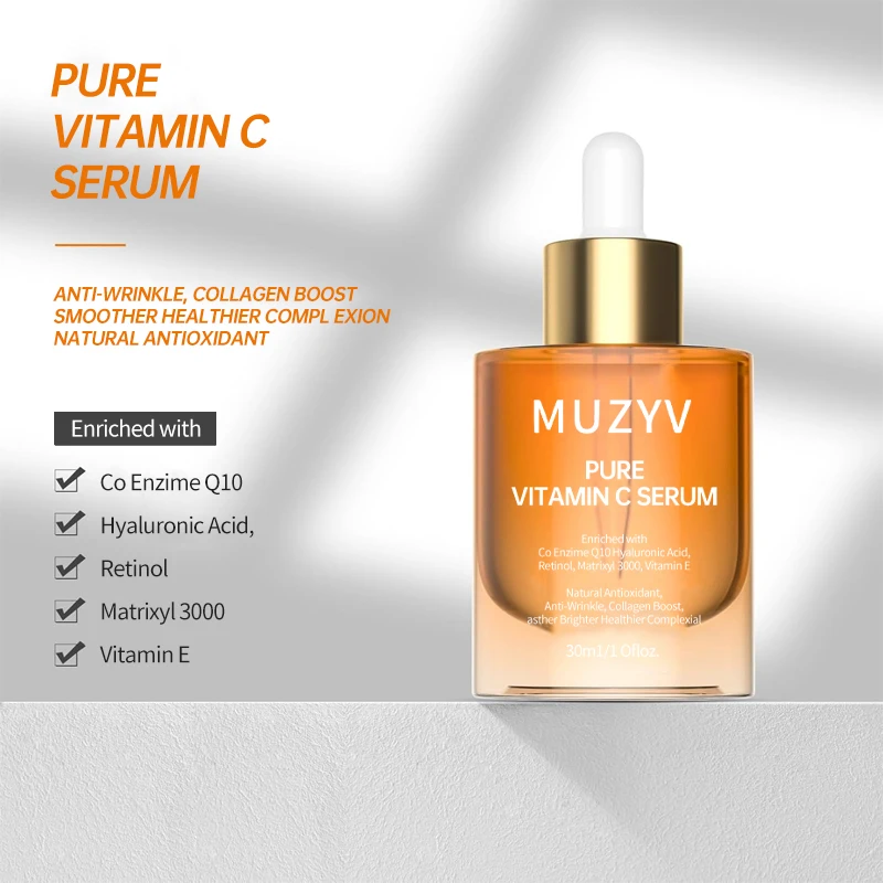 Private Label Glow Serum Removes Dark Spot Acne 30ml Anti-aging Oxidant Vitamin C Serum for Woman