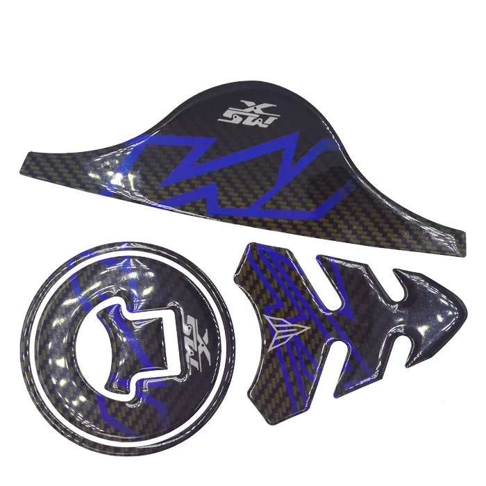 motorcycle refit accessories 5D tankpad rubber garbon fiber tank pad protector sticker for yamaha MSX125