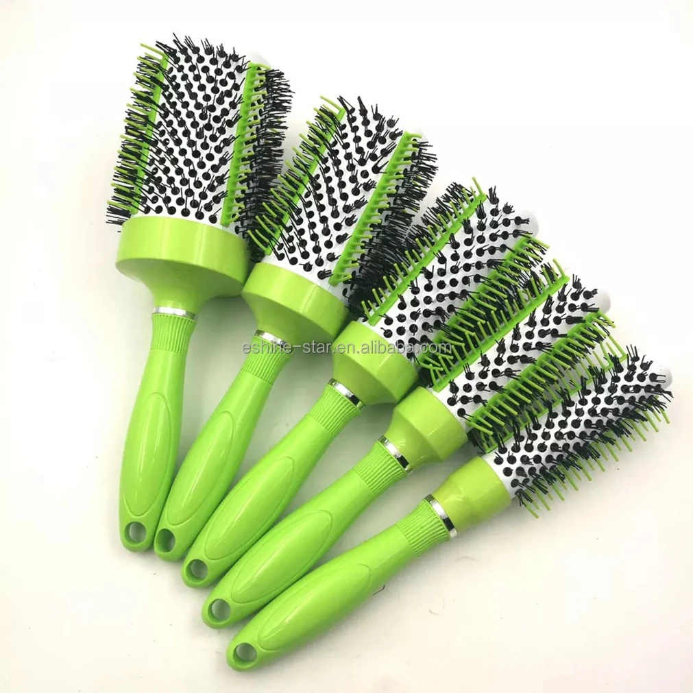 Large styling soft bristle hair brush Nano Technology Ceramic Round Hair Brush for thick hair