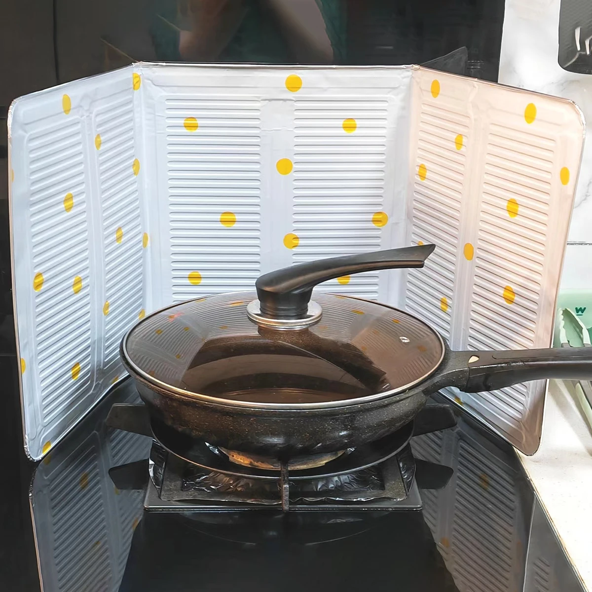 Kitchen Gas Stove Aluminum Foil Oil Baffle Cooking Stove Splash Oil Baffle Aluminum Foil Plate