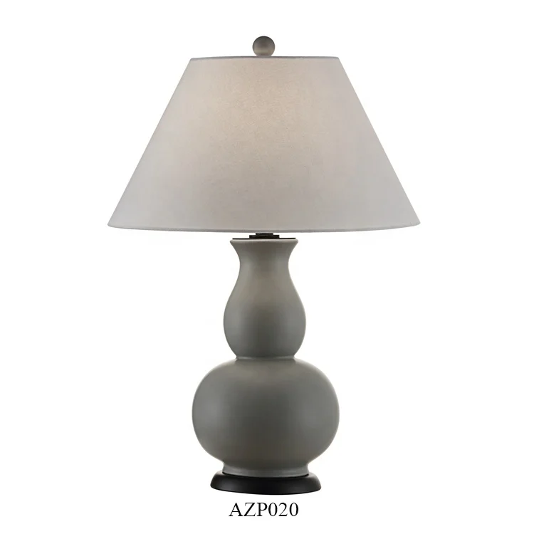 Home Restaurant Home Modern Chinese Portable Bedroom Classic Grey Ceramic Bedside Table Lamps