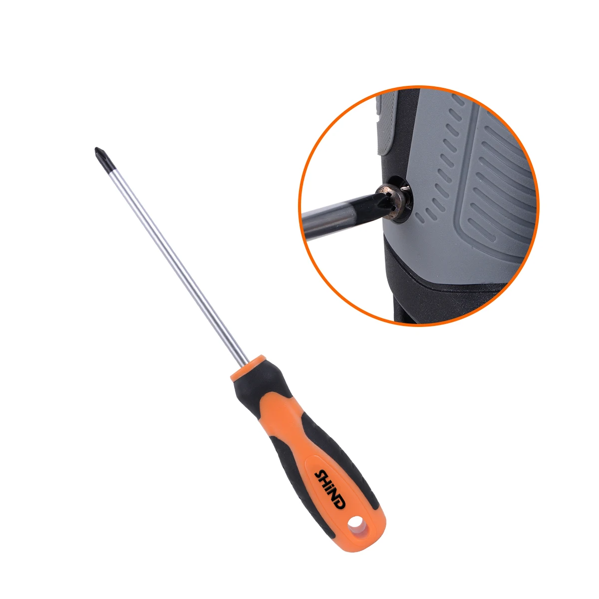 SHIND 94423 3inch Magnetic Screwdriver Set 3*75mm Phillips Slotted Magnetic Twist Tools Soft Ergonomic Anti-slip TPR Handle