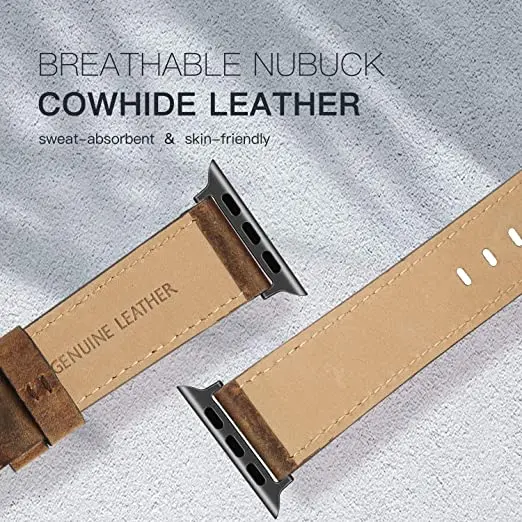 Vintage Genuine Leather Wristband Strap 45/42/44mm Bands for Watch Replacement Band Models 7 6 5 4 3 2 1SE-Fashion Switch