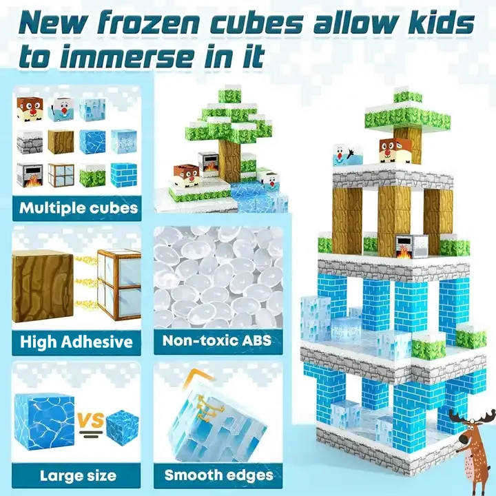 CAYI My World Cube Block мир снега и льда креативный Набор кубиков для творчества Moc кубики Развивающие игрушки детей