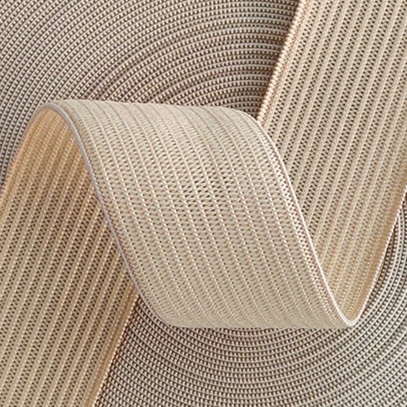 30mm Polyester Nylon Webbing Belt Knit Clothing Waistband Underwear Elastic String Rope