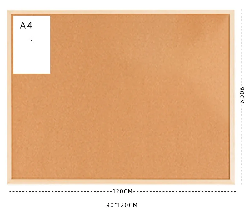 Hot Sale Factory Supplier Wood Frame Cork Board With Push Pin For School And Office Wood Cork Board