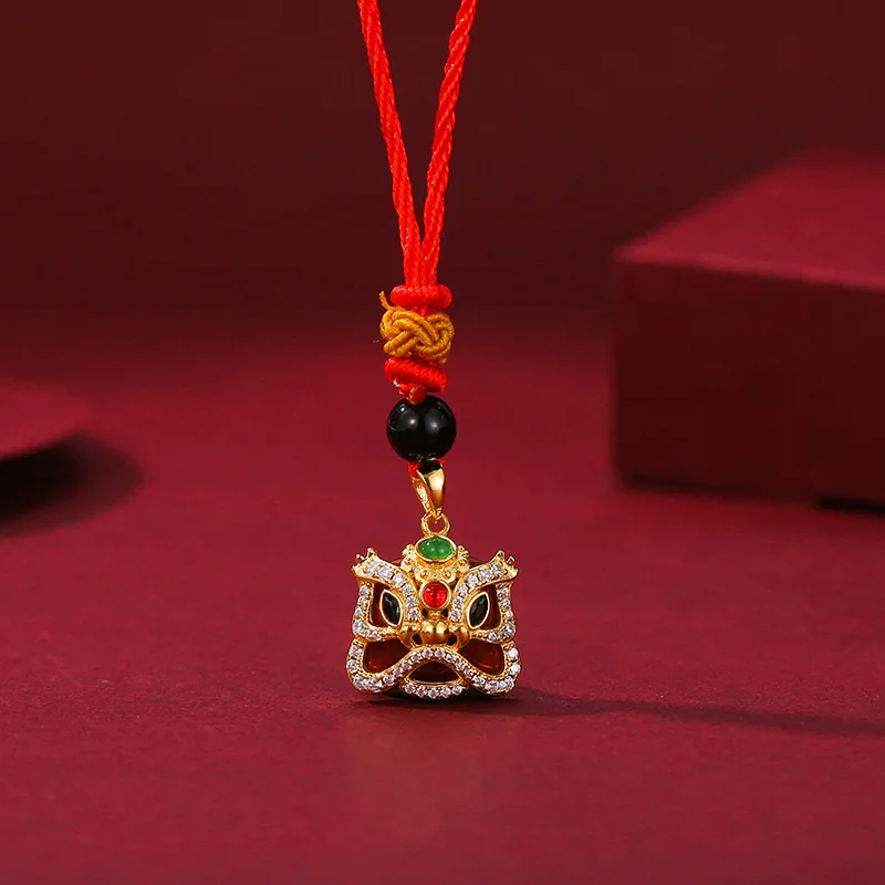 Серебро 925 12 китайских знаков зодиака год Тигра красный Агат подвеска цепочка талисманы Король тигр повседневное Спортивное ожерелье