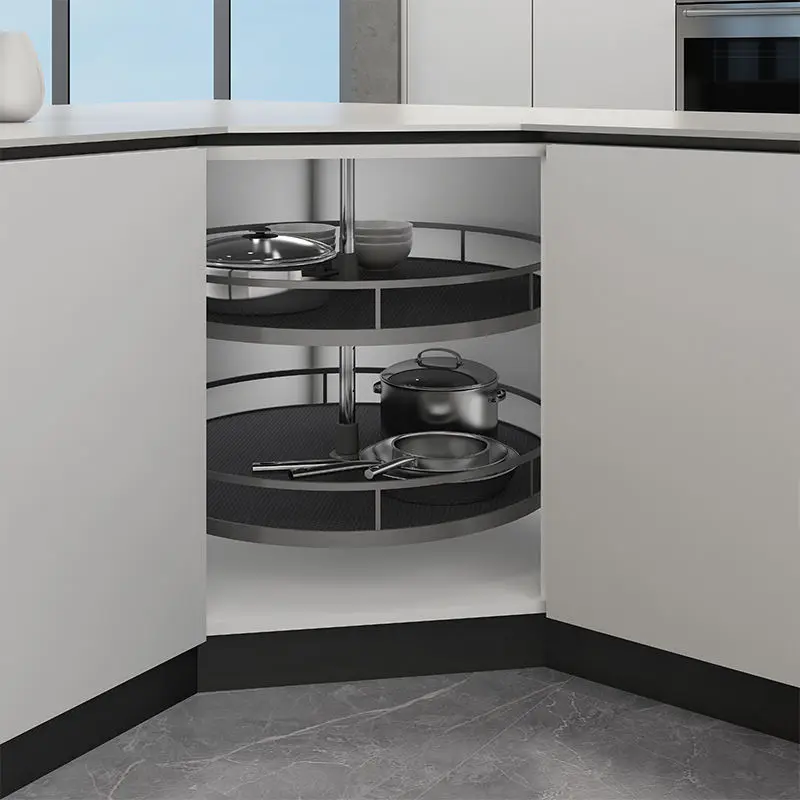 TKK Custom Revolving Metal Board Basket Use In Blind Corner Cabinet Organizer Kitchen Accessories Lazy Susan