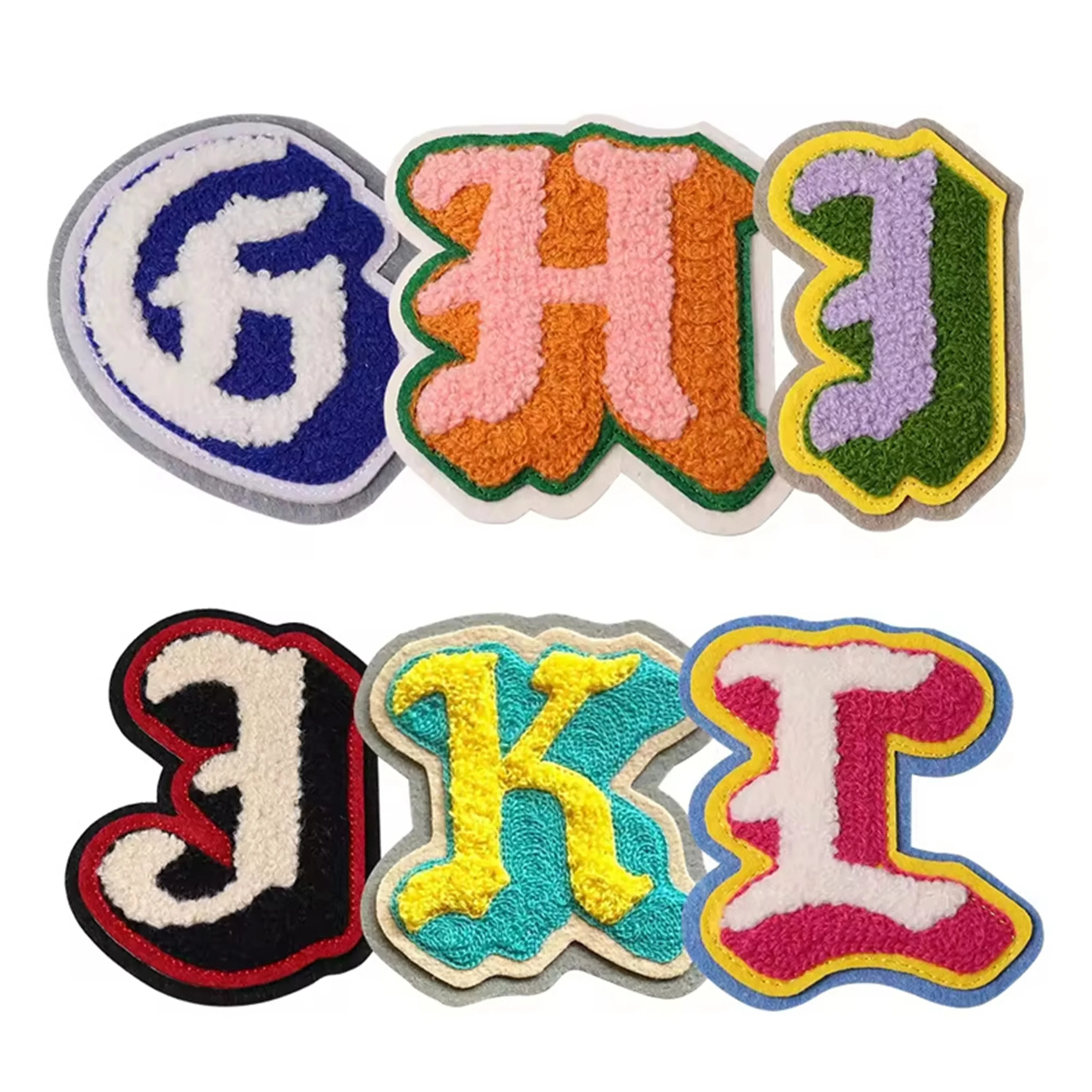 Patch Beaded Clothes DIY Decoration Book Patch Gold Domineering Letter Sequin Large Size  Fabric Chenille Resin Patches