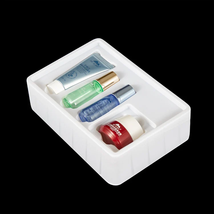 White PS Matt surface Blister insert tray for body care product