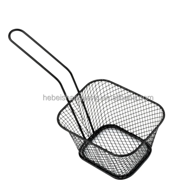 Wholesale Mini Stainless Steel French Fries Serving Baskets Fries Cup French Fries Holder Basket