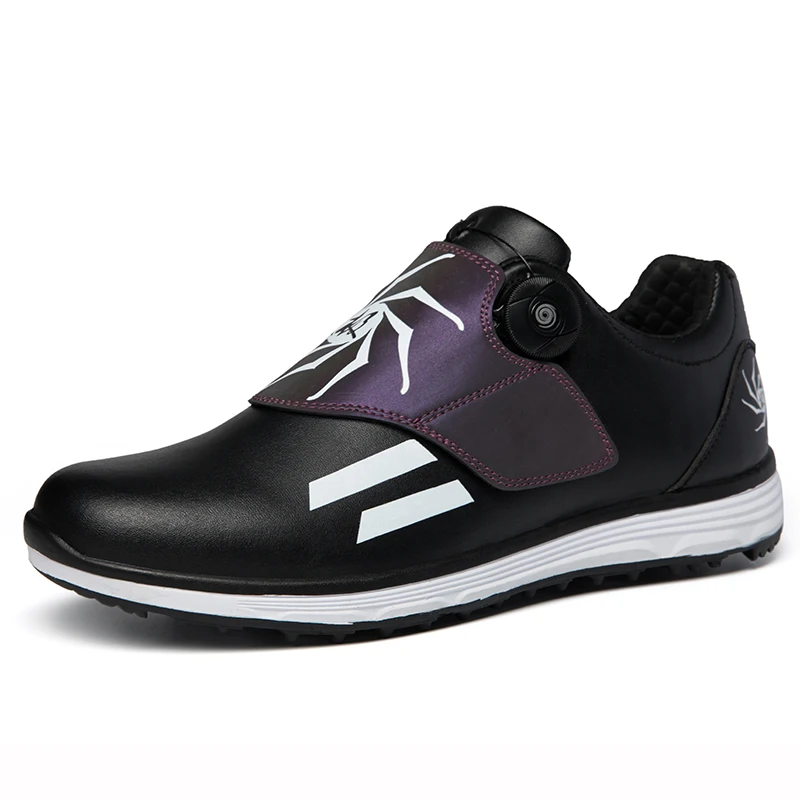 Мужская обувь для гольфа Новое поступление оптовая продажа кожаные нескользящие шнурки из микрофибры с вращением профессиональная