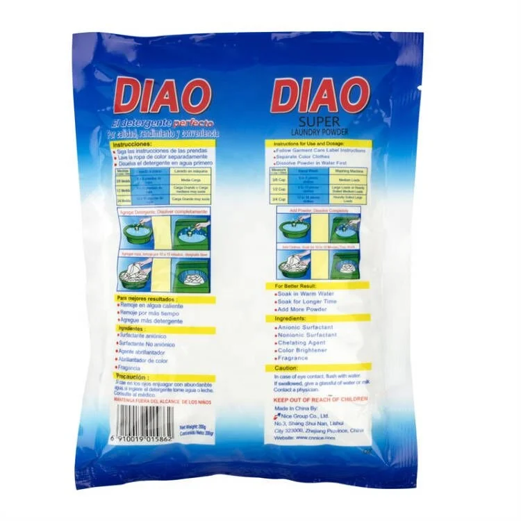 200g DIAO Laundry Powder washing powder manufacture detergent powder