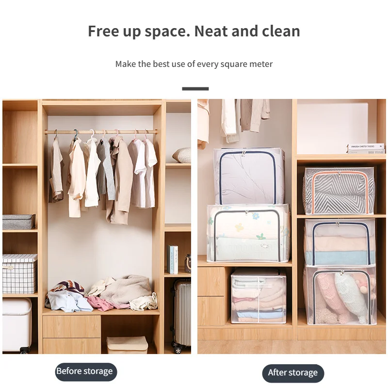 Fabric storage box quilt toy clothing bag dormitory folding and sorting box storage box household